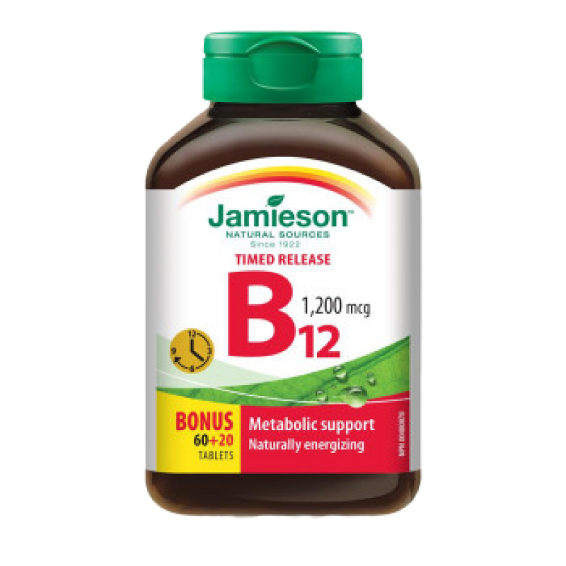 JAMIESON VITAMIN B12 TIME RELEASE 1200MCG JAM 60+20 JAM
