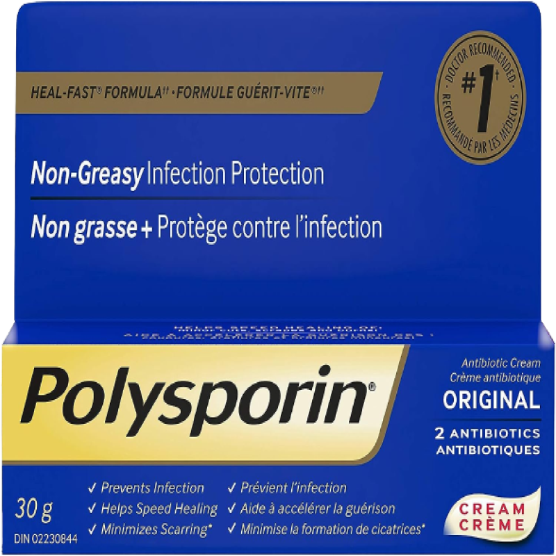 Polysporin Original Cream + 2 Antibiotics - 30 g