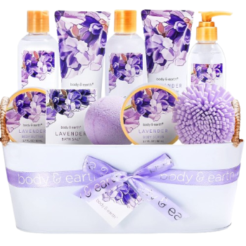 Gift - BODY & EARTH Gifts For Women 11 Pcs Lavender Gift Baskets For Women