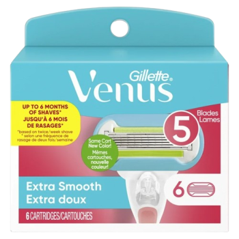 Gillette Venus Extra Smooth Women's Razor Blade, 6 Refills