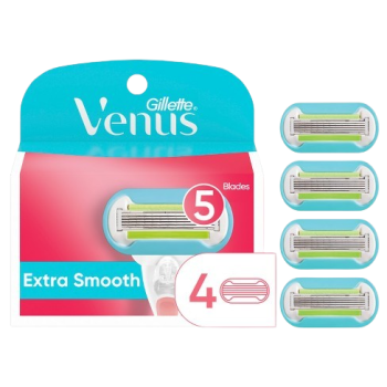 Gillette Venus Extra Smooth Women's Razor Blades, 4 Refills
