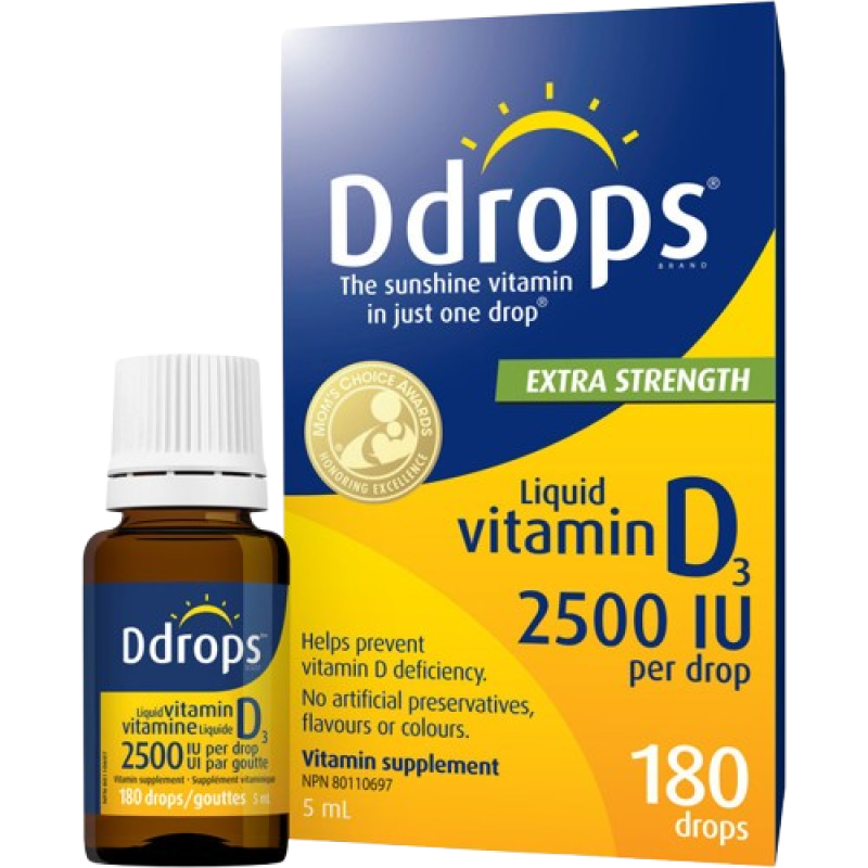 D drops VITAMIN D3 LIQ 180 DROPS 2500IU 5ML