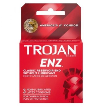 TROJAN 3CT ENZ NON-LUBRICATED