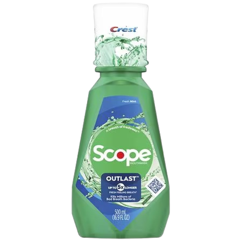 Crest Scope Outlast Mouthwash, Fresh Mint,500 ml