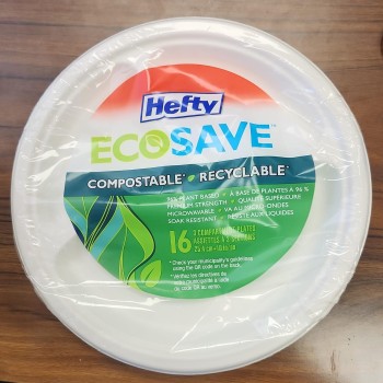 Plates - 3 Compartment paper Plates MICROWAVABLE - 16 pcs
