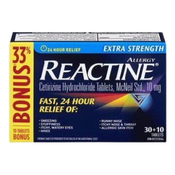 Allergies - REACTINE TB XST 10MG 30 + 10