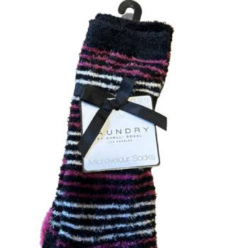 Laundry By Shelli Segal Women's Cozy Plush Socks, Microvelour Fuzzy Warm NWT (2 pairs) [Pack of 6]