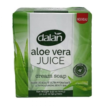 DALAN CREAM BAR SOAP 3PK X 90G ALOE VERA JUICE